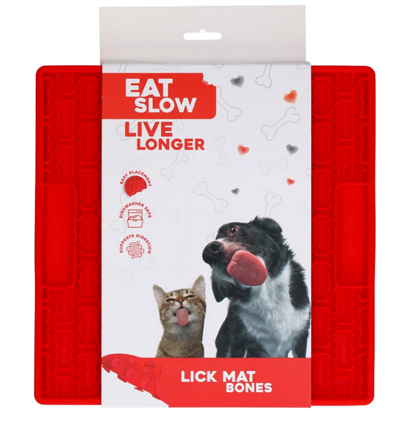 Eat Slow Live Longer Lick Mat Bones