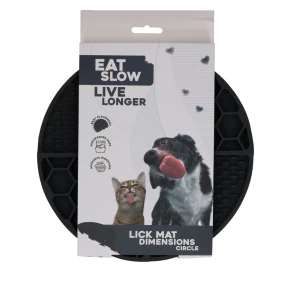 Eat Slow Live Longer Lick Mat Circle