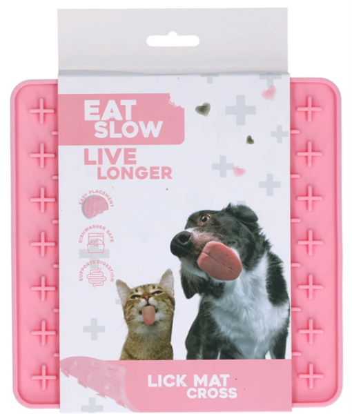 Eat Slow Live Longer Lick Mat Cross